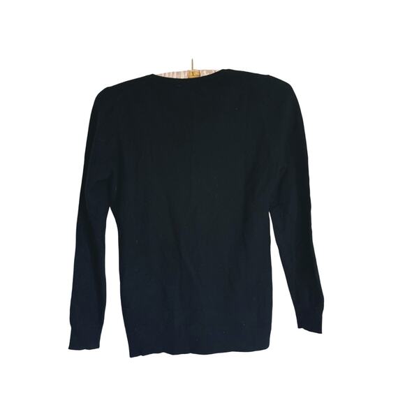 Charter Club 100% Cashmere V-Neck Sweater Small Black - Picture 3 of 9